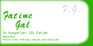 fatime gal business card